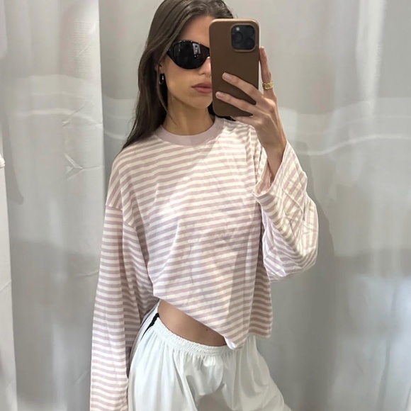 Lioness Bloom Long-Sleeve Top Blush NWT - Picture 1 of 2